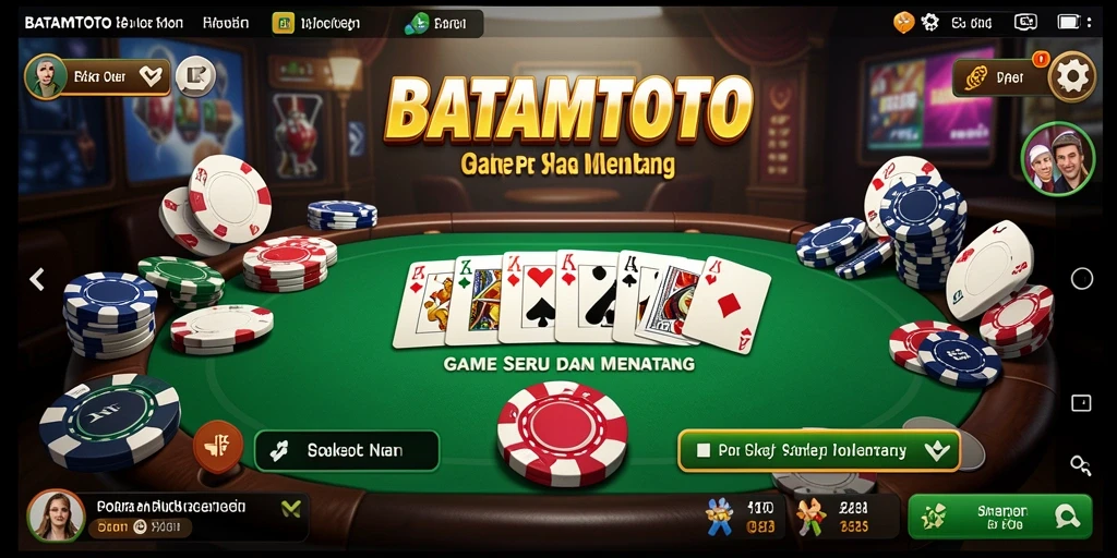 Tampilan menarik saat bermain Poker di BATAMTOTO.