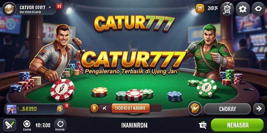 Screenshot utama menunjukkan gameplay seru CATUR777 dengan fitur Kasino yang menarik.