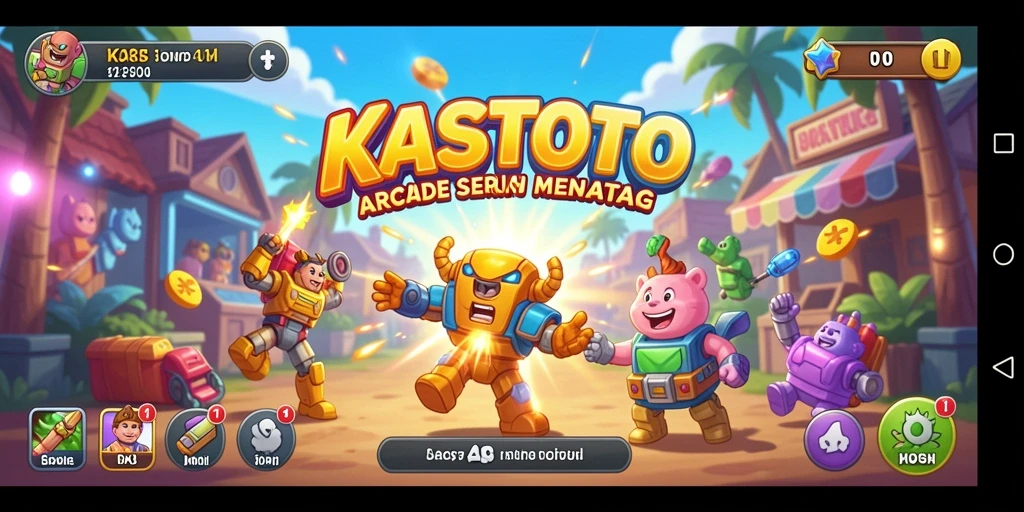 Tampilan seru dari gameplay KASTOTO yang menantang.