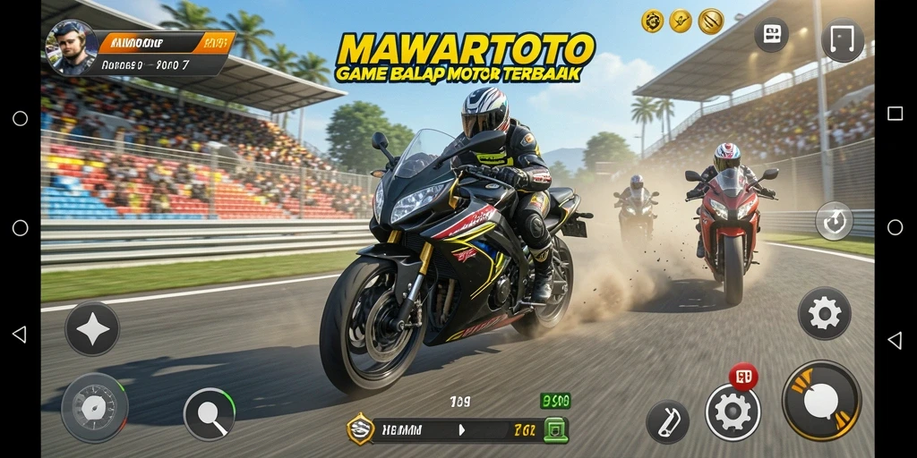 Gameplay seru di MAWARTOTO dengan balapan motor yang menegangkan.