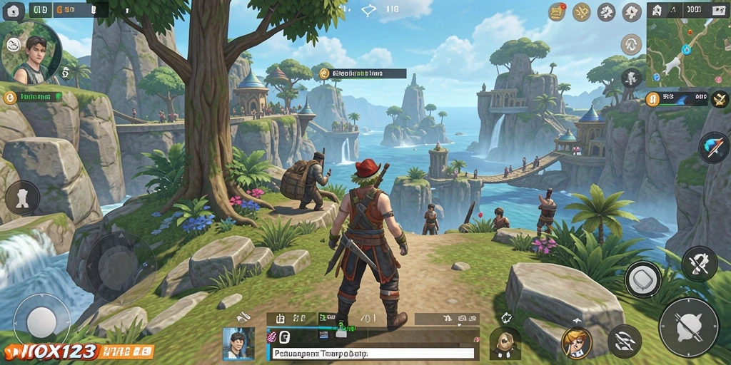 Tampilan gameplay NOX123 yang menawan dan mendebarkan.