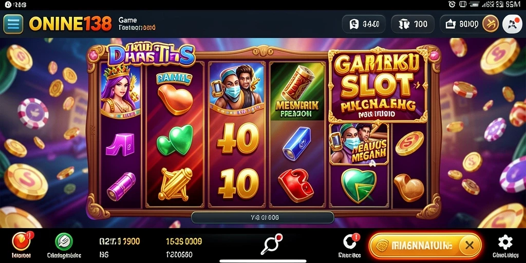 Screenshot gameplay ONINE138 menampilkan putaran slot yang seru dan grafis yang mengesankan.