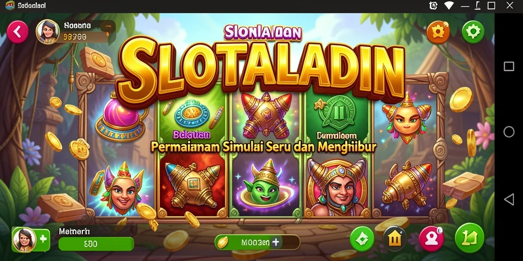 Tampilan gameplay utama SLOTALADIN yang menarik dan interaktif.